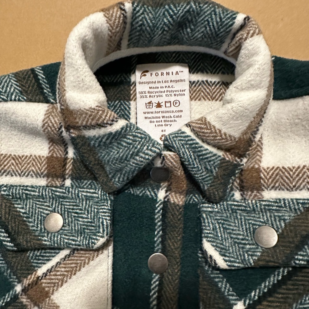 Plaid Button-Up Jacket - Picture 2 of 3